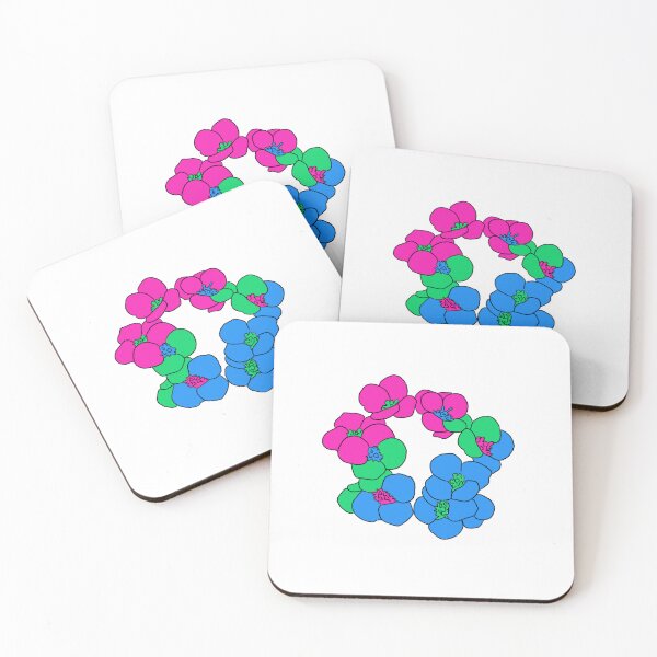 Item preview, Polysexual Pride Flowers designed and sold by Aly's Art Shop.