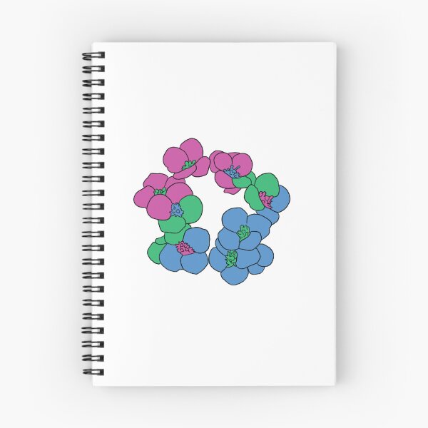 Item preview, Muted Polysexual Pride Flowers designed and sold by Aly's Art Shop.