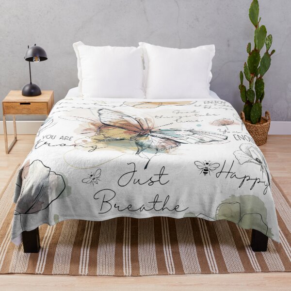 Item preview, Positive affirmations inspirational sayings boho flowers butterfly designed and sold by Inktown.