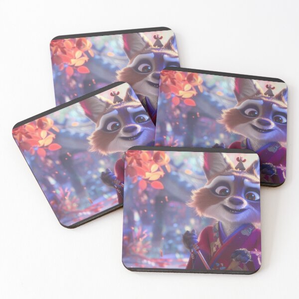 Item preview, Charming Fox in Autumn Kimono designed and sold by JedsOnline.