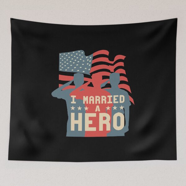 Item preview, Married a Hero Military Deployed Soldier Spouse designed and sold by Bronby.