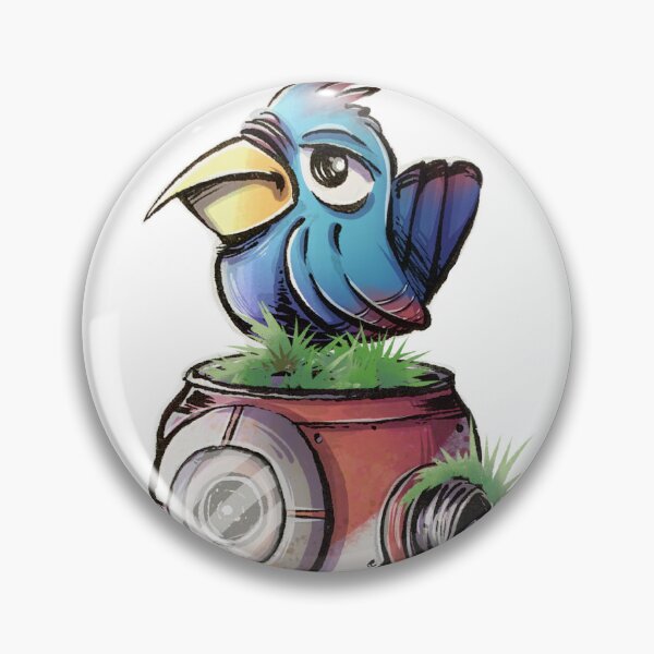 Item preview, COLA - Forgotten Robot with Bird - Cute Sci-Fi Cartoon Illustration designed and sold by SrGeeOh.