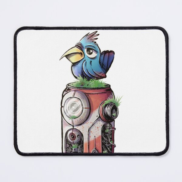Item preview, COLA - Forgotten Robot with Bird - Cute Sci-Fi Cartoon Illustration designed and sold by SrGeeOh.