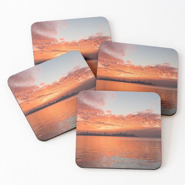 Item preview, Toronto Breathtaking Skyline Against a Fiery Sunrise designed and sold by Georgia Mizuleva.