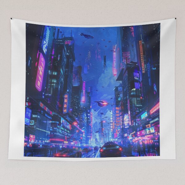 Item preview, Neon Futuristic Cityscape designed and sold by JedsOnline.
