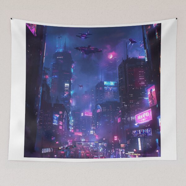 Item preview, Cyberpunk Nightscape designed and sold by JedsOnline.