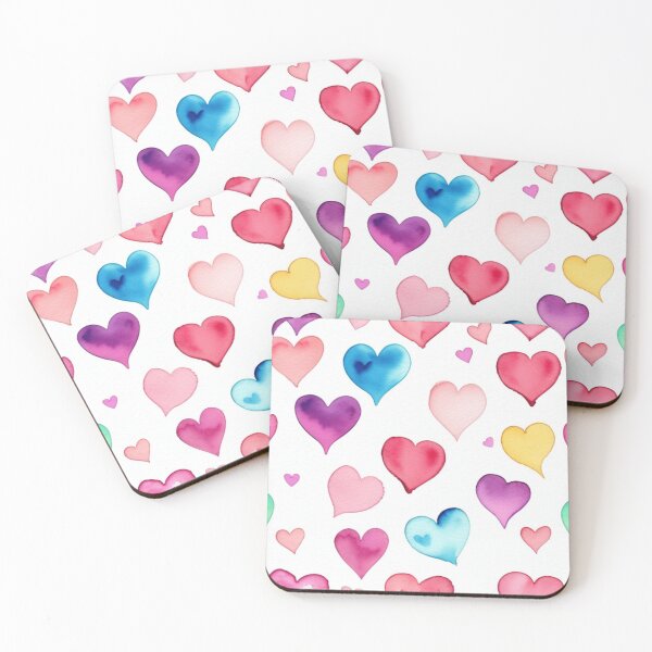 Item preview, Watercolor hearts designed and sold by Roxburylane.