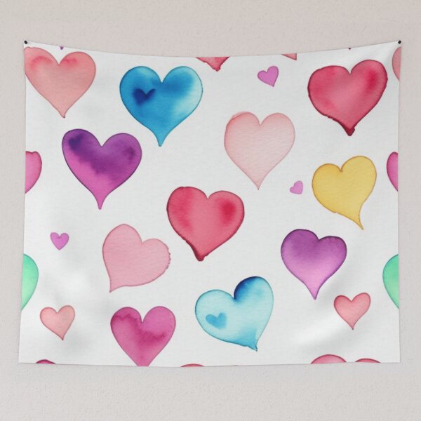 Item preview, Watercolor hearts designed and sold by Roxburylane.