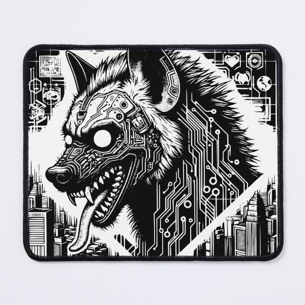Item preview, Vicious Hyena Tech Cyberpunk | Futuristic Wildlife Art designed and sold by dreamsagellc.