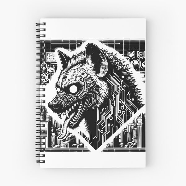 Item preview, Vicious Hyena Tech Cyberpunk | Futuristic Wildlife Art designed and sold by dreamsagellc.