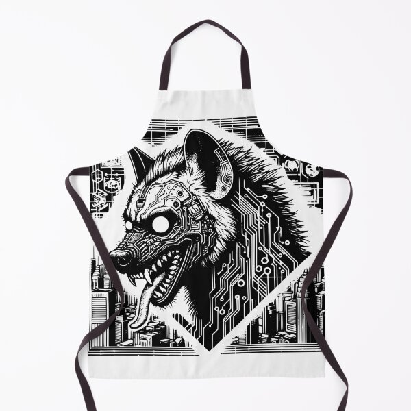 Item preview, Vicious Hyena Tech Cyberpunk | Futuristic Wildlife Art designed and sold by dreamsagellc.