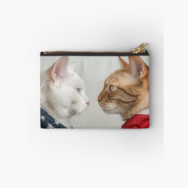 Item preview, USA presidential election 2024, white cat and red cat Usa flag designed and sold by anetajanes.