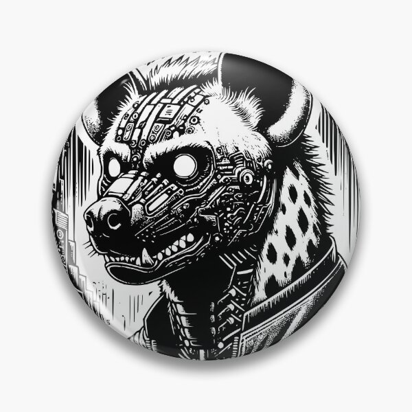 Item preview, Goth Vicious Hyena Tech Cyberpunk Cityscape designed and sold by dreamsagellc.