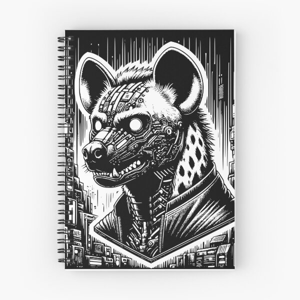 Item preview, Goth Vicious Hyena Tech Cyberpunk Cityscape designed and sold by dreamsagellc.
