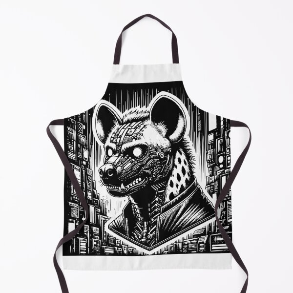 Item preview, Goth Vicious Hyena Tech Cyberpunk Cityscape designed and sold by dreamsagellc.