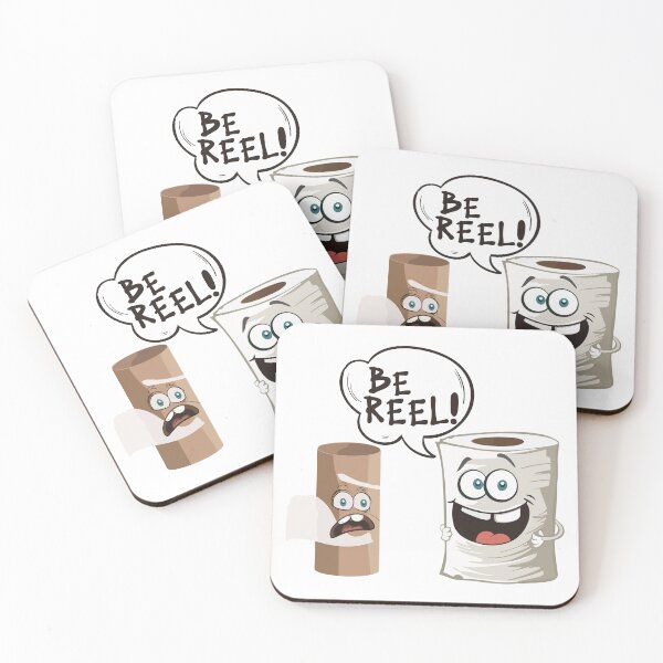 Item preview, Be reel toilet paper funny cartoon designed and sold by Stereotype-pro.