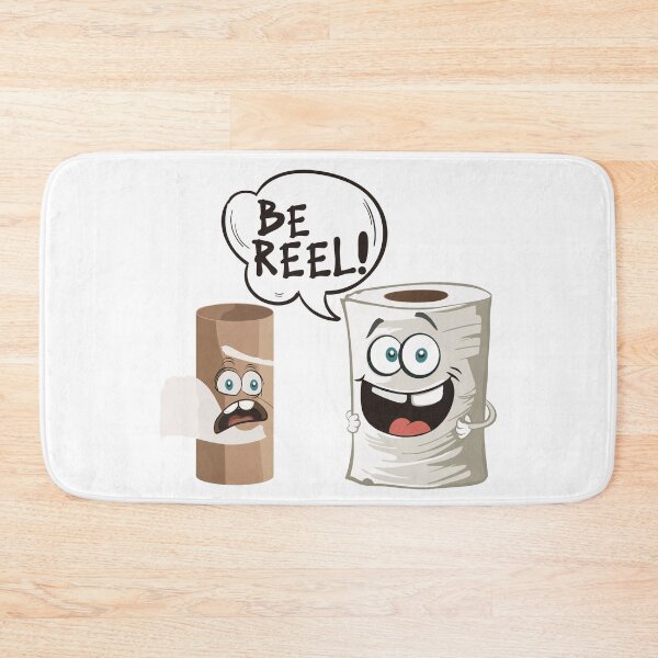 Item preview, Be reel toilet paper funny cartoon designed and sold by Stereotype-pro.