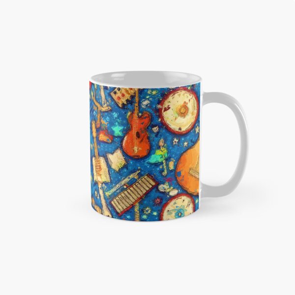 Item preview, Musical Galaxy: Vibrant Instruments and Notes Pattern designed and sold by Michael van der Hoorn.