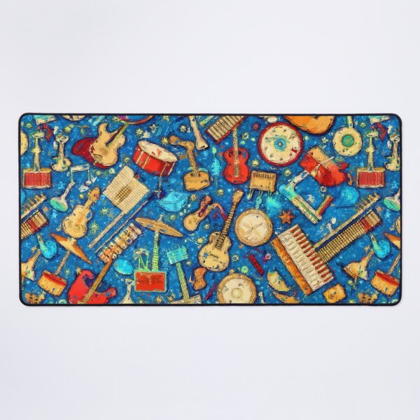 Item preview, Musical Galaxy: Vibrant Instruments and Notes Pattern designed and sold by Michael van der Hoorn.