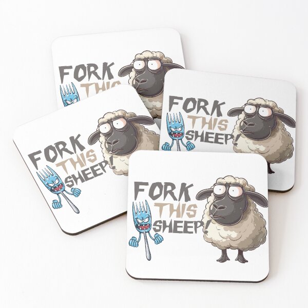 Item preview, Fork this sheep funny cartoon designed and sold by Stereotype-pro.