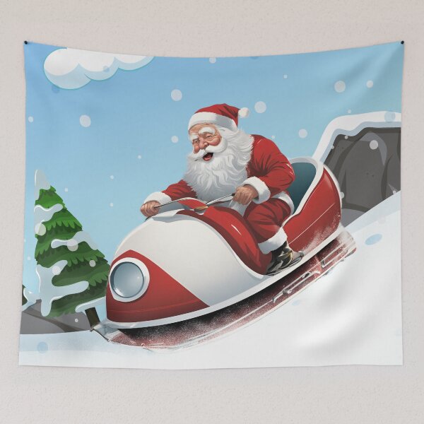 Item preview, Bobsledding Santa - Christmas Design designed and sold by signshirtz.