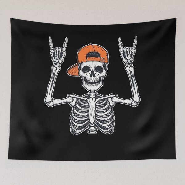 Item preview, Rocker Skeleton Skater cap Halloween Rock Men Boys designed and sold by tigger shop.