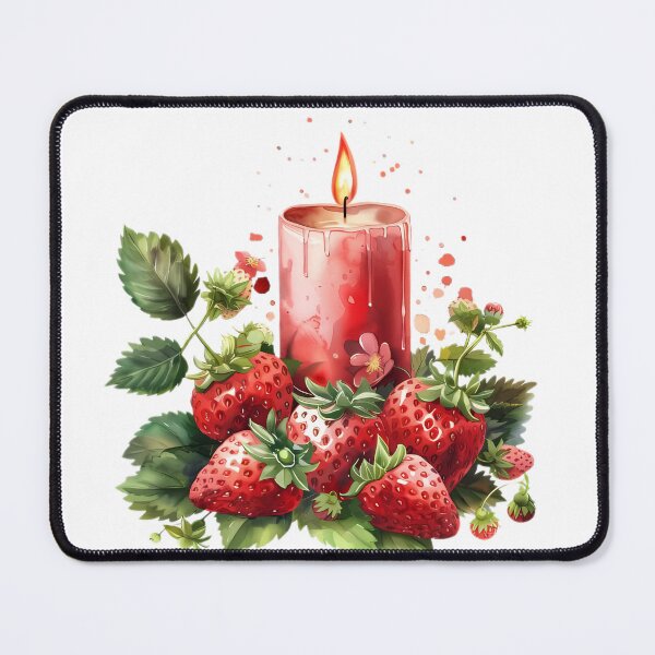 Item preview, Strawberry Harvest Altar Candle Watercolor Clipart designed and sold by ManeeStore.