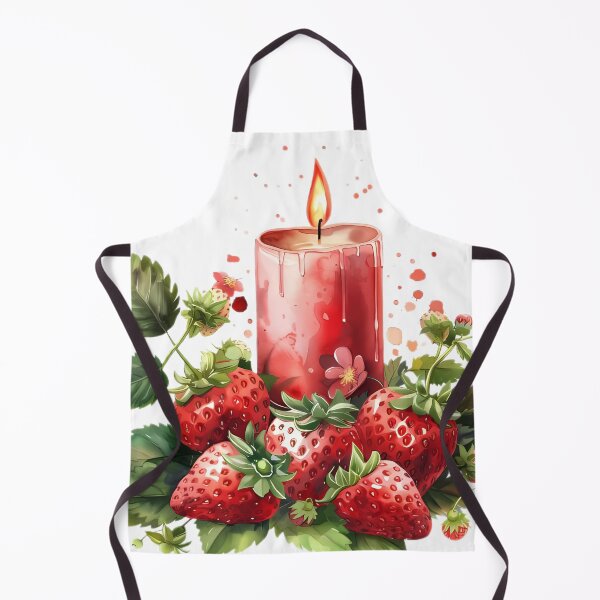 Item preview, Strawberry Harvest Altar Candle Watercolor Clipart designed and sold by ManeeStore.