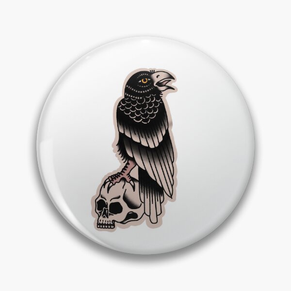 Item preview, traditional skullcrow  designed and sold by camille bauerlein.