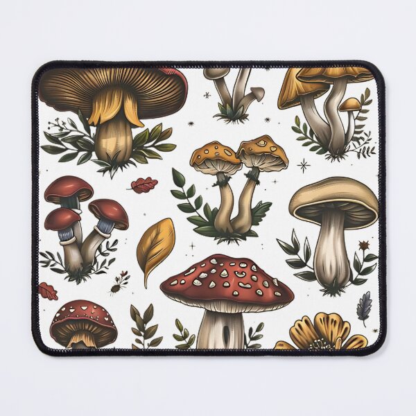 Item preview, Vintage Retro Mushroom Tattoo Art designed and sold by ManeeStore.