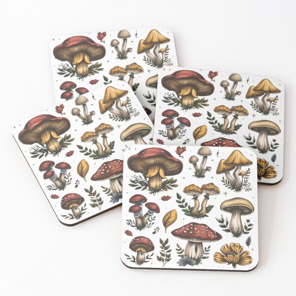 Item preview, Vintage Retro Mushroom Tattoo Art designed and sold by ManeeStore.