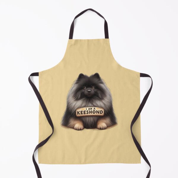Item preview, Keeshond Identity Crisis - Funny Dog Portrait with Wooden Sign designed and sold by Woof-n-Wear.