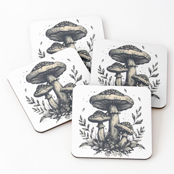 Item preview, Vintage Retro Mushroom Tattoo Emblem designed and sold by ManeeStore.