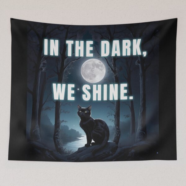 Item preview, BLACK CAT, IN THE DARK WE SHIEN, CAT QUOTES GIF designed and sold by La Loca.