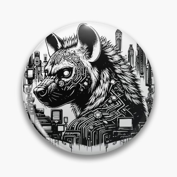Item preview, Cyber-Hyena Cityscape | Wired Tech Vision designed and sold by dreamsagellc.