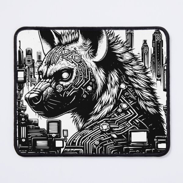 Item preview, Cyber-Hyena Cityscape | Wired Tech Vision designed and sold by dreamsagellc.