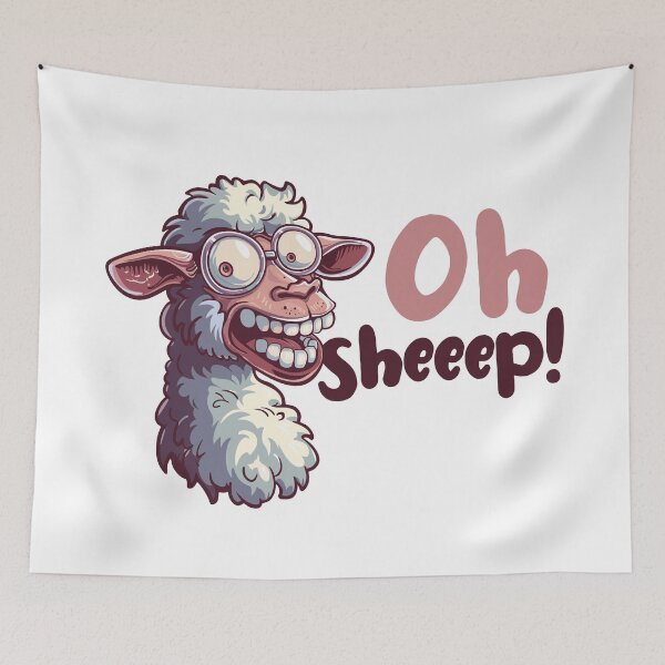 Item preview, Oh sheep funny cartoon designed and sold by Stereotype-pro.