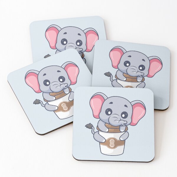 Item preview, Cute Elephant Hugging Coffee Cup Cartoon Vector Icon - Adorable Animal and Drink Illustration designed and sold by hjian8219.