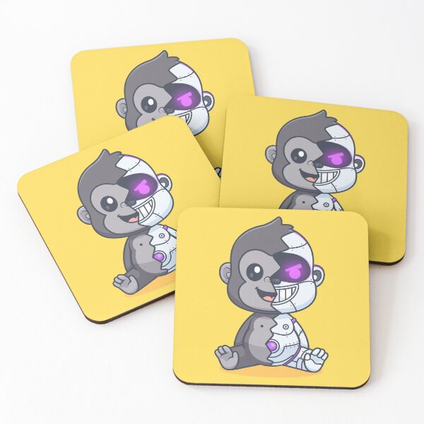 Item preview, Cute Gorilla Robot Cyborg Cartoon Vector Icon - Adorable Animal and Technology Illustration designed and sold by hjian8219.