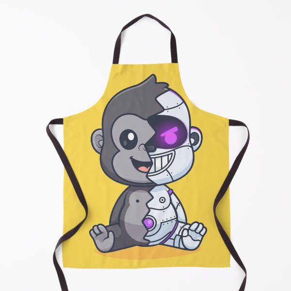 Item preview, Cute Gorilla Robot Cyborg Cartoon Vector Icon - Adorable Animal and Technology Illustration designed and sold by hjian8219.