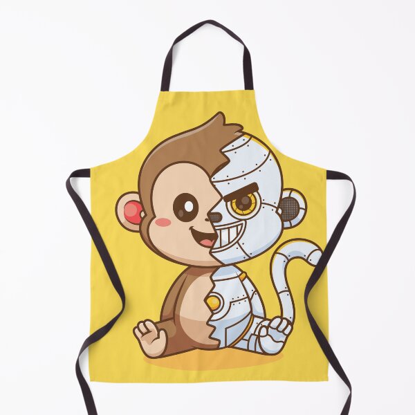 Item preview, Cute Monkey Robot Cyborg Cartoon Vector Icon - Adorable Animal and Technology Illustration designed and sold by hjian8219.