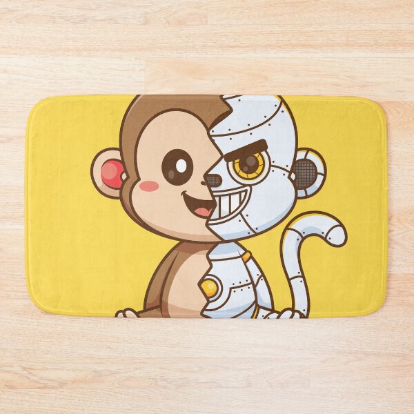 Item preview, Cute Monkey Robot Cyborg Cartoon Vector Icon - Adorable Animal and Technology Illustration designed and sold by hjian8219.