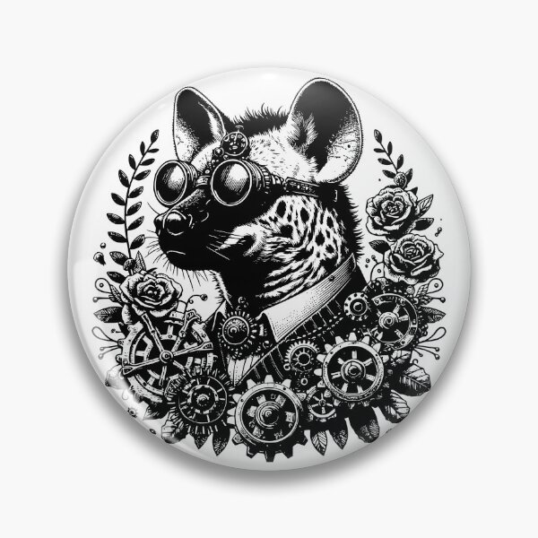 Item preview, Victorian Hyena Steampunk | Floral Gear Elegance designed and sold by dreamsagellc.
