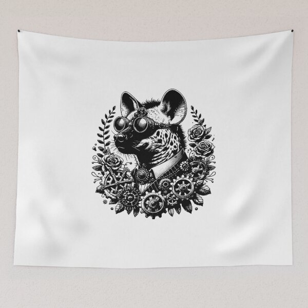 Item preview, Victorian Hyena Steampunk | Floral Gear Elegance designed and sold by dreamsagellc.