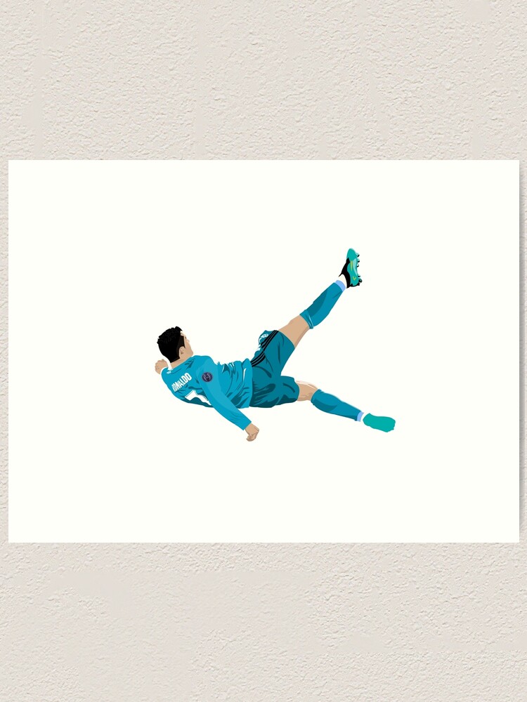 "Cristiano Ronaldo Bicycle Kick" Art Print for Sale by p00ptart Redbubble