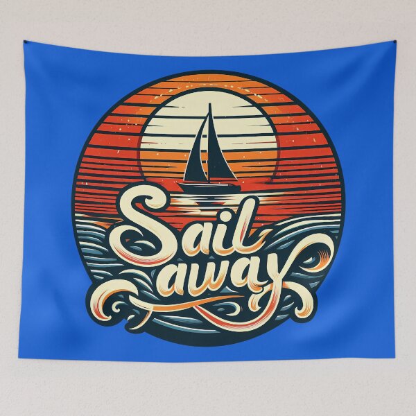 Item preview, Sail away, typography, retro designed and sold by maxmaj.