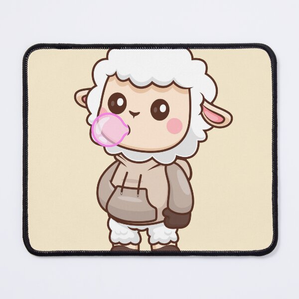Item preview, Cute Sheep Blowing Gum With Hoodie Cartoon Vector Icon - Adorable Animal and Food Illustration designed and sold by hjian8219.