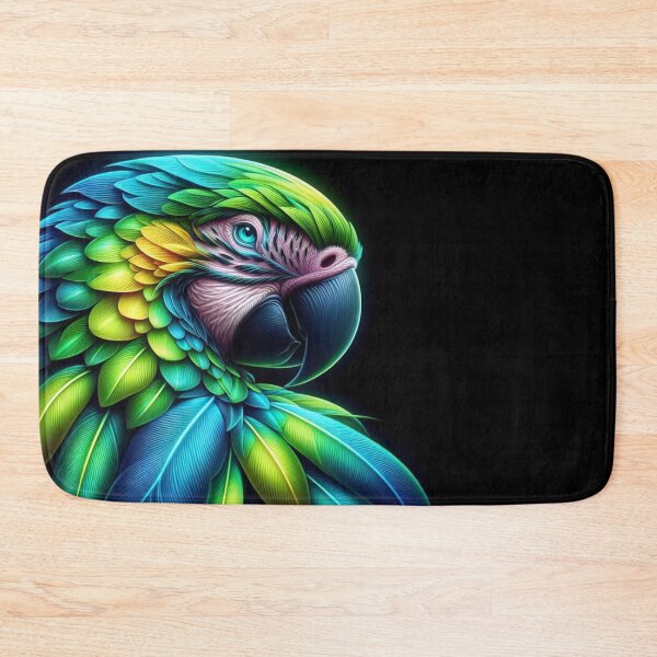 Item preview, Neon Green Macaw Magic: A Vibrant Burst of Colors designed and sold by LyssasMindArt.