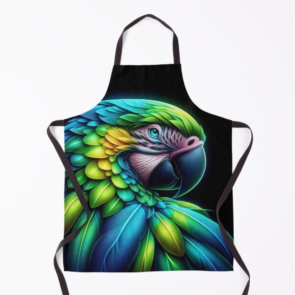 Item preview, Neon Green Macaw Magic: A Vibrant Burst of Colors designed and sold by LyssasMindArt.