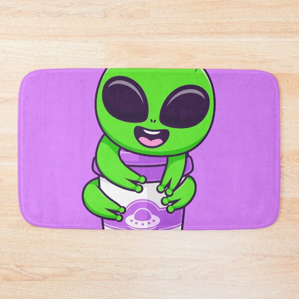 Item preview, Cute Alien Hugging Coffee Cup Cartoon Vector Icon - Whimsical Science and Drink Illustration designed and sold by hjian8219.